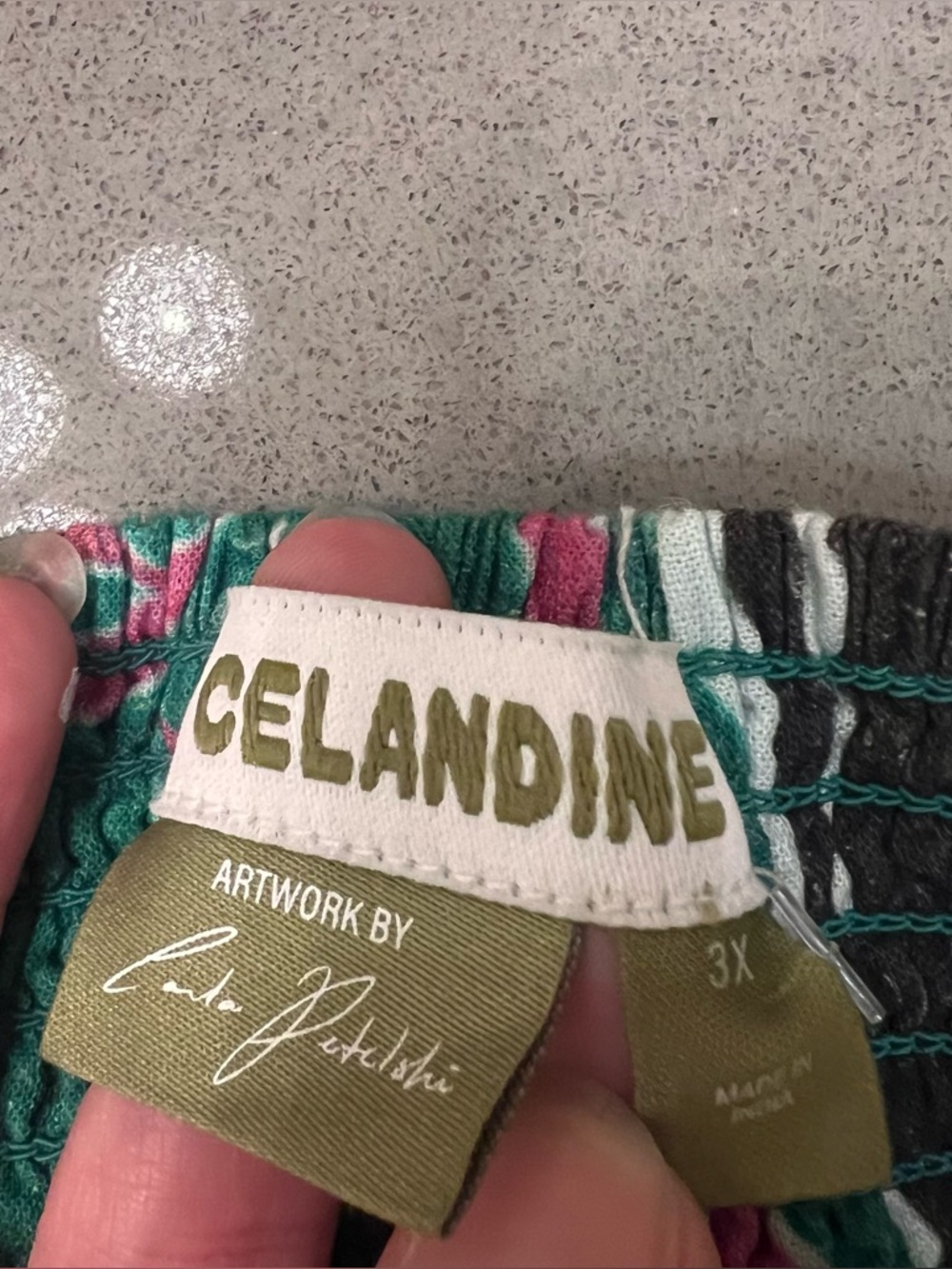 Anthropologie CELANDINE Aliza Strapless Linen Blend Maxi Dress 3X zebra green - Picture 8 of 13